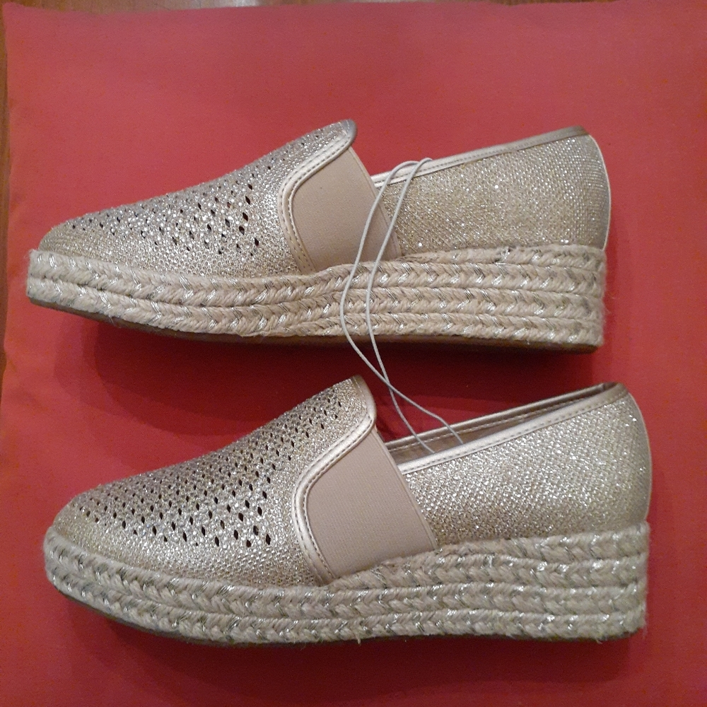 Gold Espandrillas with Sparkle Andiamo